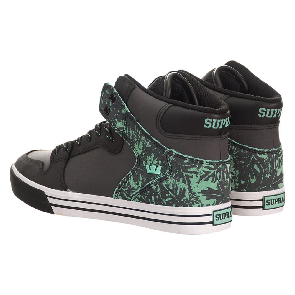 Baskets Montantes Supra Vaider Noir Vert Shadow/Mint-White Homme | ZKT-87317997